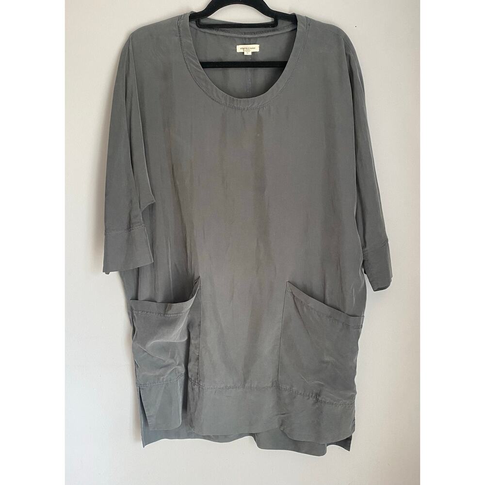 Silence + Noise Oversized Medium Tunic Dress Dolman Sleeve Lagenlook Minimalist